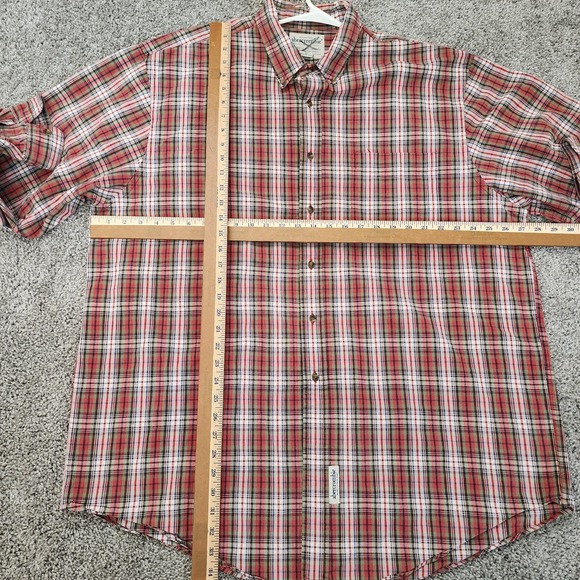 Abercrombie & Fitch Shirt Men's XL Red Plaid Long Sleeve Relaxed Fit Button Down - Picture 9 of 10
